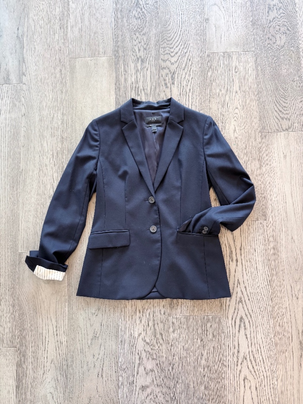 J.Crew Super 120's Navy Blazer - Size 4